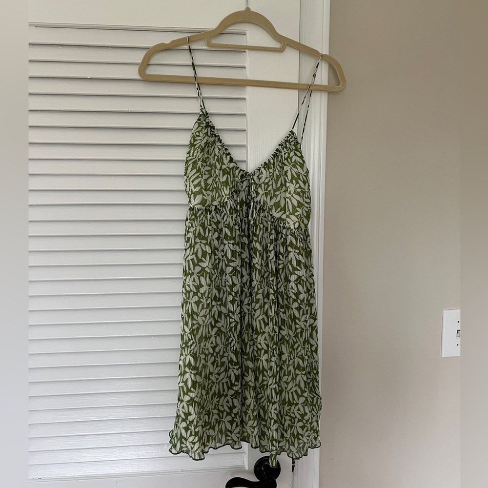 Abercrombie & Fitch Green and White Mini Dress